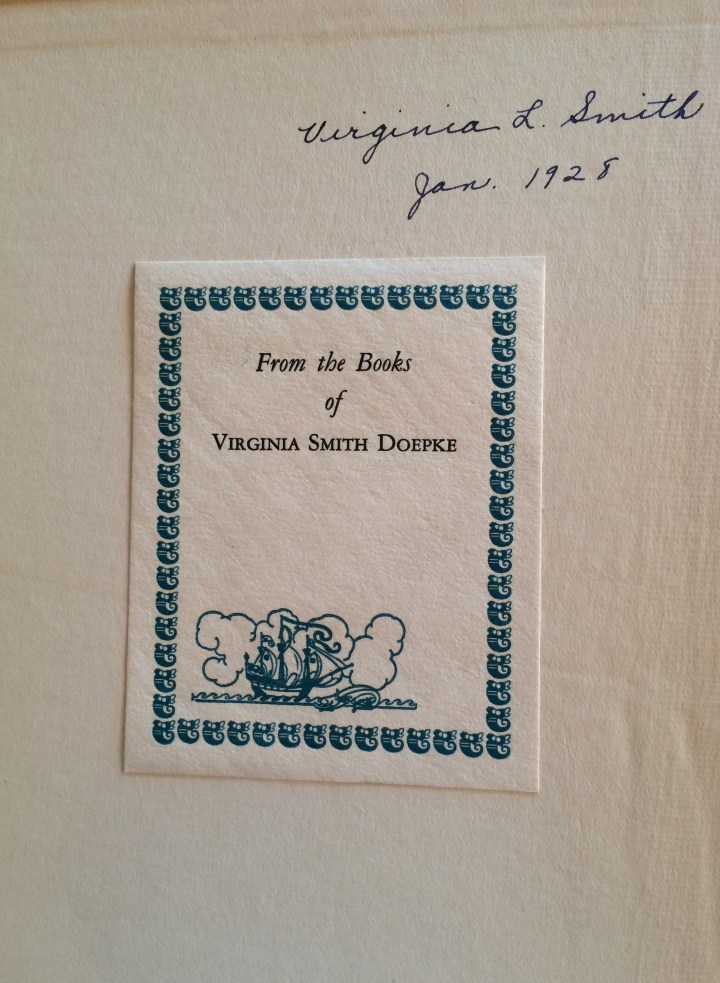 The Common Reader by Virginia Woolf My grandmother (born in 1908) apparently received this book when she was 20, and years later added a bookplate with her new married name. I used this for research on my honors thesis when I was 20. 