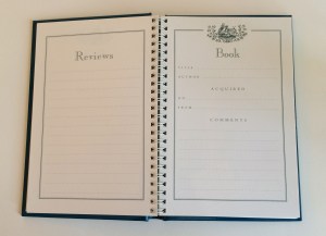 The pristine pages of one of my book journals.